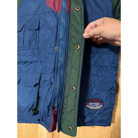 Vintage Billy The Kid Winter Coat with Detachable Goggles Size 7 Rare Blue Green - Picture 3 of 8